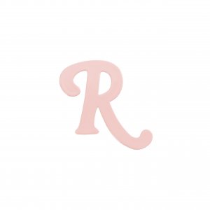 Розовая моносерьга с логотипом R Raf Simons
