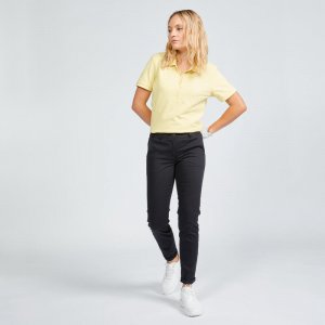 Женская рубашка-поло с короткими рукавами - MW500 бледно-желтый , цвет gelb INESIS
