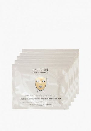 Маска для лица MZ Skin увлажнения и выравнивания тона кожи Hydra-Lift Golden Facial Treatment Mask х 5 Masks, шт. Цвет: золотой