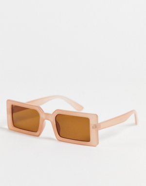 Квадратные солнцезащитные очки в узкой оправе Presence-Коричневый цвет AJ Morgan