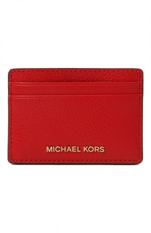 Кожаный футляр для кредитных карт MICHAEL Kors. Цвет: красный