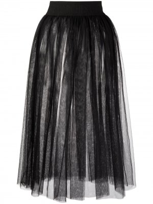 Ярусная юбка Noa из тюля Marchesa Notte. Цвет: черный