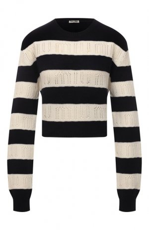 Кашемировый пуловер Miu. Цвет: разноцветный