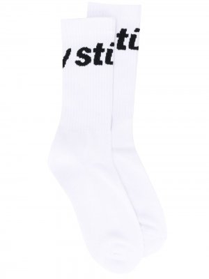 Носки с логотипом Stussy. Цвет: белый