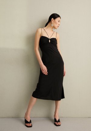 Коктейльное/праздничное платье VALERIE MIDI TIE DRESS DESIGNERS REMIX, цвет black Remix