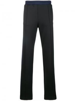 Спортивные брюки с контрастными панелями Valentino. Цвет: черный