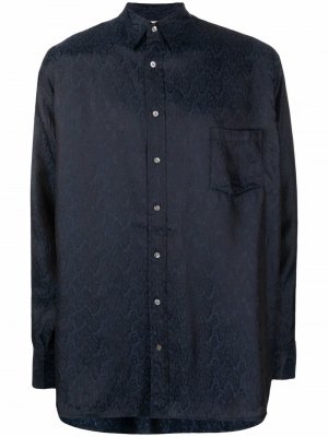 Жаккардовая рубашка с длинными рукавами Acne Studios. Цвет: синий