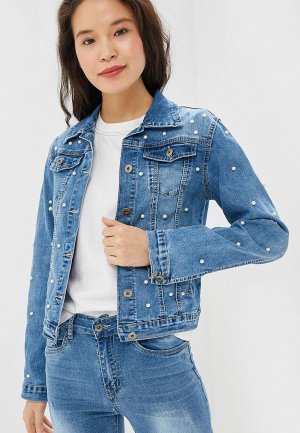 Куртка джинсовая Macleria. Цвет: синий