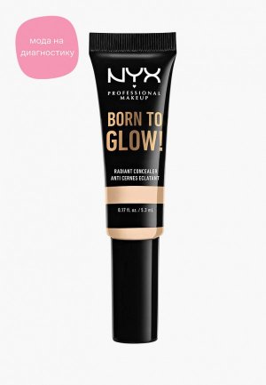 Консилер Nyx Professional Makeup Born To Glow Radiant Concealer с эффектом сияния, оттенок 01 Pale, 5,3 мл. Цвет: бежевый