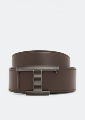 Ремень TOD'S Timeless leather belt, коричневый Tod's