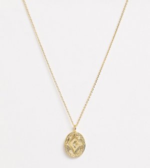 Позолоченное ожерелье с подвеской-монетой Liars the Label-Золотой Label