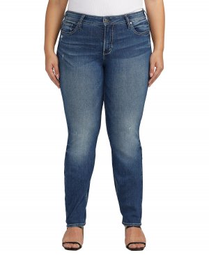 Прямые джинсы Suki со средней посадкой размера плюс Silver Jeans Co.