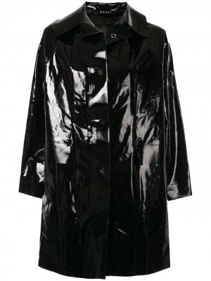 Лакированное пальто KASSL Editions. Цвет: черный