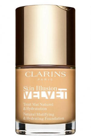 Увлажняющий тональный крем с матовым покрытием Skin Illusion Velvet, 101W linen (30ml) Clarins. Цвет: бесцветный