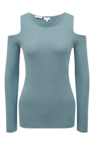 Шелковый пуловер с разрезами на плечах Tse. Цвет: голубой