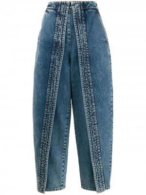 Широкие джинсы со вставками Stella McCartney. Цвет: синий