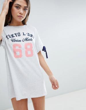 Платье-футболка Lexi Tokyo Laundry. Цвет: белый