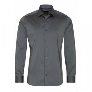 Рубашка , размер 41, серый Eterna. Цвет: серый