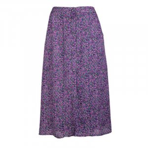 Плиссированная юбка средней длины с фиолетовым цветочным принтом касты Женщины LA PETITE ETOILE