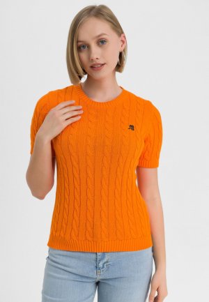 Базовая футболка Cable Crewneck , цвет orange Felix Hardy