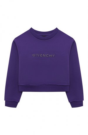 Хлопковый свитшот Givenchy. Цвет: фиолетовый