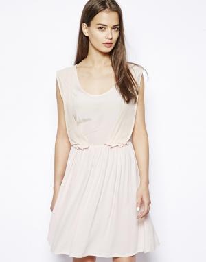 Вечернее платье из шелковой смеси с плиссированной юбкой Dress Gallery. Цвет: rose bud
