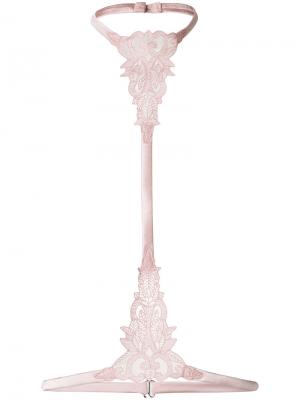 Кружевной пояс халтер Fleur Of England. Цвет: розовый и фиолетовый