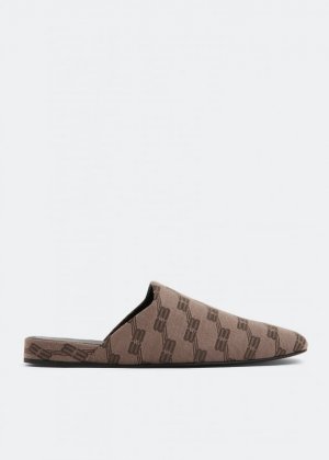 Слиперы BALENCIAGA Cosy mule slippers, коричневый