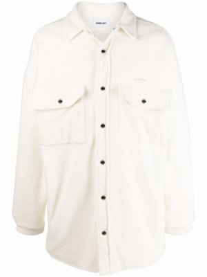 Куртка-рубашка на кнопках AMBUSH. Цвет: белый
