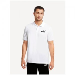 Поло Essentials Pique Mens Polo Shirt, размер S, белый PUMA. Цвет: черный