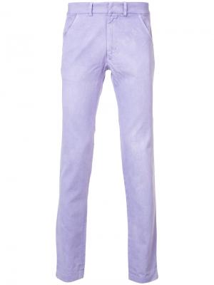 Классические брюки-чинос The Elder Statesman. Цвет: розовый и фиолетовый