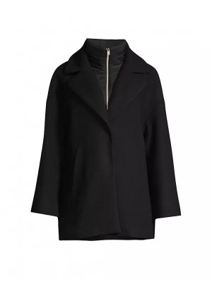 Полушерстяное короткое пальто с защитой от ветра , цвет nero Herno