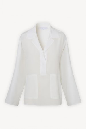 Белая блузка Cynthia Gerard Darel. Цвет: белый