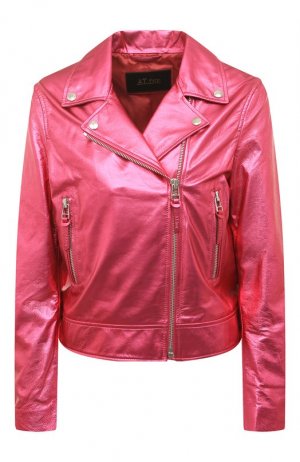 Кожаная куртка ALine. Цвет: розовый