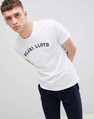 Белая футболка с логотипом Ragian Henri Lloyd. Цвет: белый