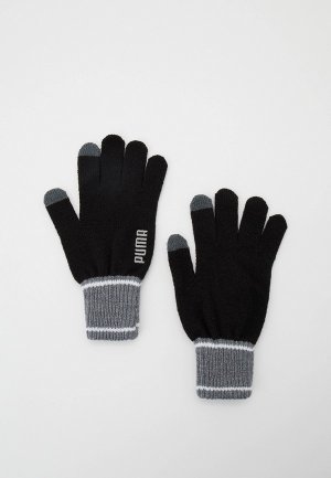 Перчатки PUMA touchscreen, Knit Gloves. Цвет: черный