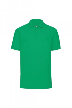 Рубашка поло с короткими рукавами из пике 65/35, зеленый Fruit of the Loom
