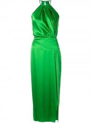 Платье без рукавов с вырезом халтер Michelle Mason. Цвет: зеленый