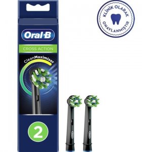 Перезаряжаемые сменные насадки для зубных щеток , черные, крестообразные, 2 шт. в упаковке Oral-B
