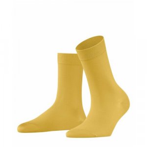 Женские носки средние, вязаные, 140 den, размер 35-38, желтый Falke. Цвет: желтый