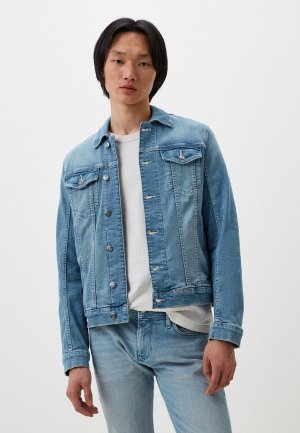 Куртка джинсовая Tom Tailor Lamoda Online Exclusive. Цвет: голубой
