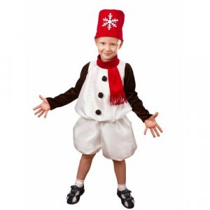 Карнавальный костюм EC-202202 Снеговик Снежок Elite CLASSIC. Цвет: белый