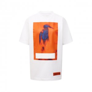 Хлопковая футболка Heron Preston. Цвет: белый