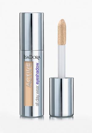 Тени для век Isadora жидкие устойчивые ACTIVE All Day Wear Eyeshadow 01, 3 мл. Цвет: бежевый