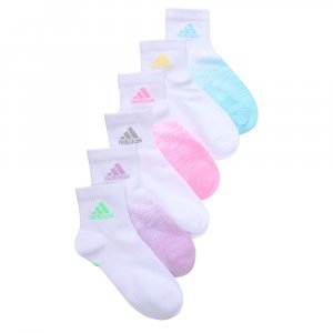 Набор из 6 детских носков Superlite Youth среднего размера до щиколотки, белый Adidas
