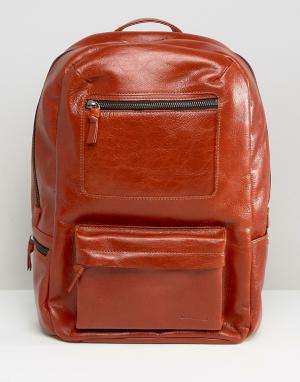 Коричневый кожаный рюкзак Royal RepubliQ. Цвет: коричневый