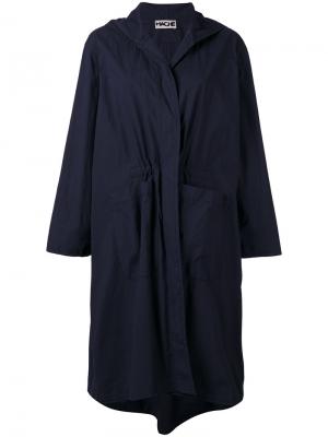 Однобортное пальто Hache. Цвет: синий