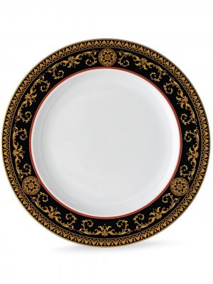Тарелка с декором Medusa Versace. Цвет: белый