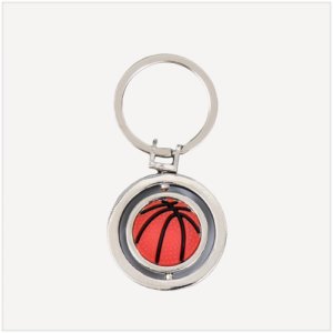 Брелок металл Баскетбольный мяч в кольце крутится нет бренда