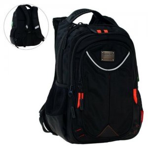 Рюкзак молодежный 41 х 26 15 см, эргономичная спинка, Merlin, чёрный M21-137-12 Across. Цвет: черный